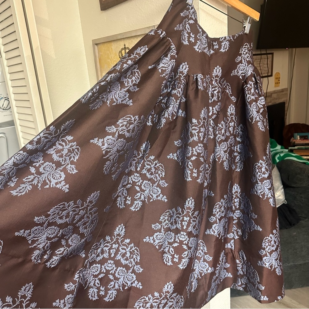 Anthropologie Brown/Blue Long Skirt Womens Size 4 *Brand New With Tags*